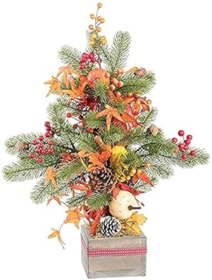 Simulateur d'arbre de noël de bureau 56 cm citrouille érable petites plantes vertes en pot. Diaytar : Acheter moins cher n'a jamais été aussi facile