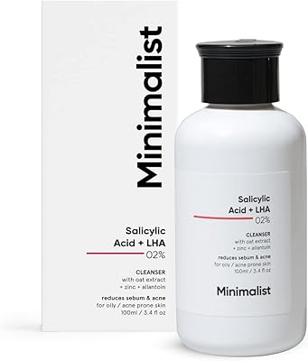 Nettoyant visage à l'acide salicylique à minimum 2% pour peaux grasses et à tendance acnéique (100 ml) | nettoyant anti-acnéique pour le visage au lha et au zinc pour hommes et femmes. Diaytar Sénégal : Des milliers de produits à portée de clic, livrés chez vous