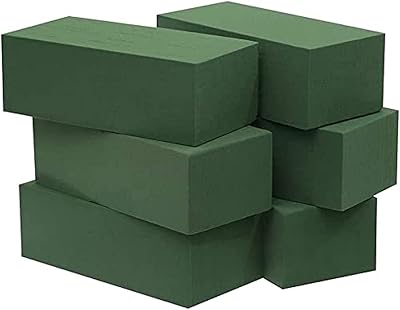 Cubes en polystyrène à motif floral vert pour compositions florales printanières fraîches et fournitures artisanales (paquet de 6). Diaytar Sénégal : Diversité produits, unité de prix bas