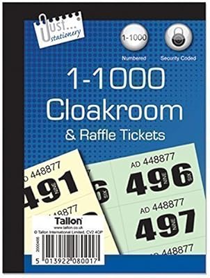 1000 clochrome drew ravel tombola carnet de billets numérotés fitts school office