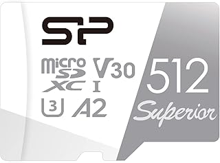 Carte micro sdxc uhs-i silicon power 512 go avec adaptateur, jusqu'à 100 mo/s en lecture, 80 mo/s en écriture, application c10 u3 v30 a2 performance vidéo 4k uhd la plus rapide, carte micro sd élevée. Diaytar Sénégal : Achetez plus, dépensez moins