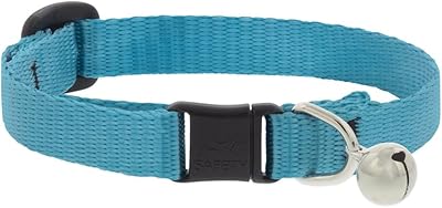 Collier pour chat lupin basics avec cloche taille 1 2" bleu aqua