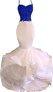 Robe de soirée sirène en organza et dentelle dorée pour femme aiyi, doré
