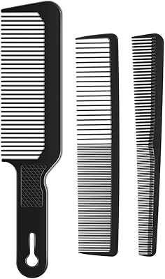 Ensemble de peignes de barbierologie 3 pièces, peigne de barbier à dessus plat