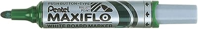 Marqueur pentel maxiflo effaçable à sec vert paquet de 12