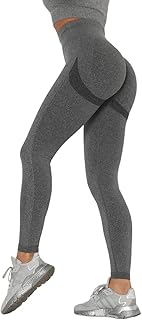 Afrini pantalon de yoga taille haute sans couture collants de contrôle du ventre et de levage des fesses, collants extensibles et de compression de taille pour femmes fitness. Diaytar : Parce que bien acheter, c'est économiser