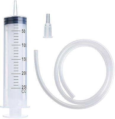 Seringue 250 ml avec tube, seringue en plastique extra large avec tube