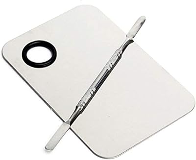 Palette de maquillage caterfly en acier inoxydable | ensemble d'outils de mélange cosmétique avec spatule pour mélanger le fond de teint et le correcteur rectangulaire, paquet de 1. Achetez en toute sérénité sur Diaytar