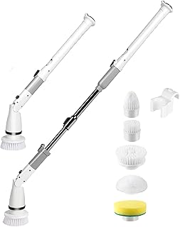 Brosse de nettoyage électrique rotative, brosse de nettoyage domestique sans fil avec bras