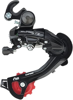 Dérailleur arrière shimano tourney tz500 6/7 vitesses à cage longue avec porte-cadre
