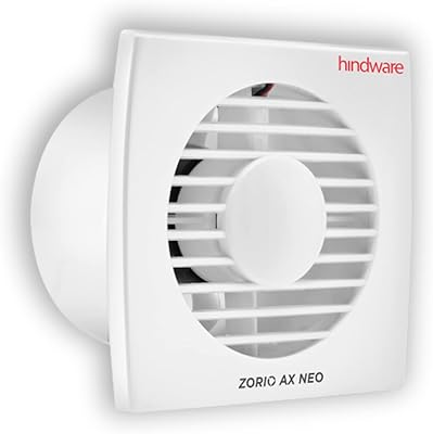 Ventilateur d'extraction hindware zorio x-neo 100 mm à faible bruit forte aspiration d'air