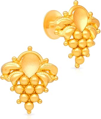 Boucle d'oreille malabar en or pur 22 carats (916) - eg1305595_y, or 22