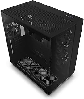 Boîtier de jeu atx mi-tour double chambre nzxt h9 flow - panneau supérieur