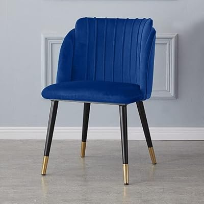 Chaise de salle à manger de luxe moderne angela (bleu)