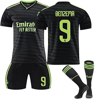 2022-2023 kits de football extérieur du real madrid benzema 9 fans