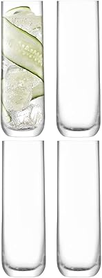 Lsa international boro highball 420 ml transparent | lot de 4 | passe