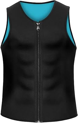 Gilet de sauna pour hommes, cintré à la taille, débardeur en néoprène