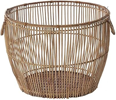 Panier régulier en rotin de homes r us, naturel - grand, 42 cm