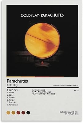 Affiche de conception de parapluies en toile coldplay pour chambre à coucher bureau
