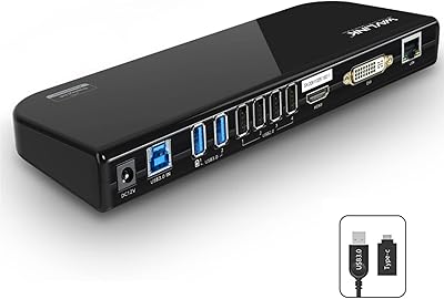 Le convertisseur vidéo double port wavelink usb 3.0 / usb c prend