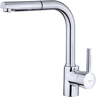 Robinet d'évier de cuisine teka arc 938 avec bec pivotant, douche extractible