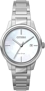 Montre pour femme citizen eco-drive avec date - ew2590-85d, argent