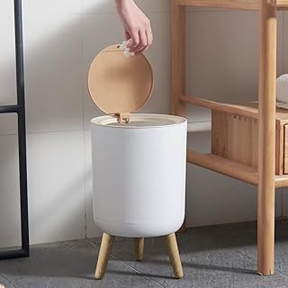 Petite poubelle fc22 avec couvercle, 1,8 gallons, poubelle de bureau avec pattes anti-chien