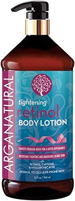 Lait corporel raffermissant à l'argan avec rétinol caféine et hyaluronique