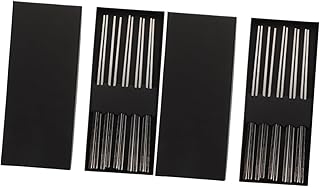 Lux shiny 10 paires de baguettes coréennes en acier inoxydable, ensemble de baguettes