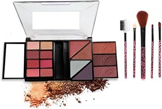 Palette de fards à paupières agua avec 4 pinceaux 15 couleurs pigmentées