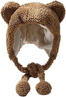 Yiouyi chapeaux pour femmes, hiver femmes mignon ours oreilles chapeaux décontracté fausse polaire
