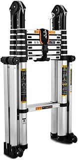 Échelle télescopique extensible portable à cadre en a échelle d'ingénierie polyvalente en aluminium