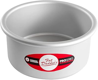 Moule à gâteau rond en aluminium anodisé fat daddio, 6 x 3 pouces