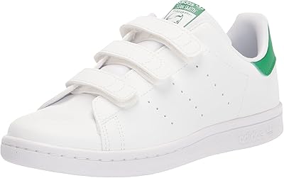 Baskets enfant stan smith (fin de déchets en plastique), blanc/blanc/vert, 3 petits enfants