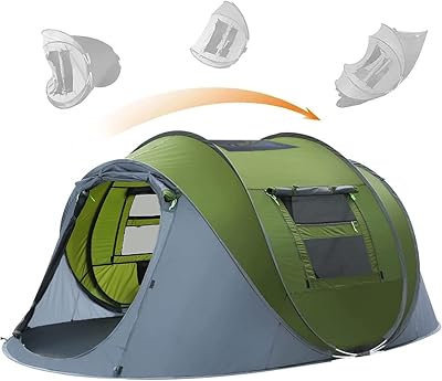 Tente pop-up hikerpro tente instantanée pour 4 personnes avec lumière de pluie