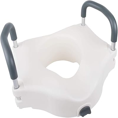 Siège de toilette surélevé yxzly avec serrure et accoudoirs, 4,5 pouces
