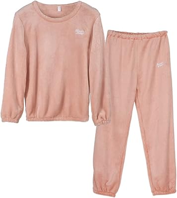 Pyjama chaud en polaire pour hommes et femmes, ensemble de pyjama d'hiver à