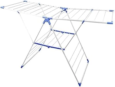 Étendoir à linge en métal léger et portable pour usage intérieur et extérieur