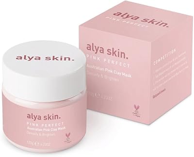 Masque australien à l'argile rose d'alia skin | nettoyant éclaircissant et détoxifiant