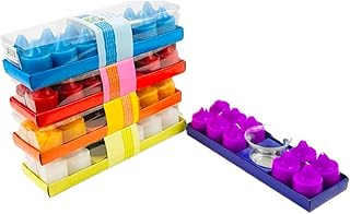 Bougies à thé non parfumées besto | 50 bougies multicolores, sans fumée
