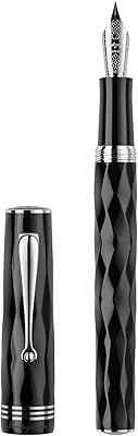 Stylo plume montegrappa brenta isrbt8ic en résine et acier inoxydable gris/noir plume taille