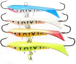 Basstrike minnow ice jigs avec triple hameçon, kits de gabarits de lame