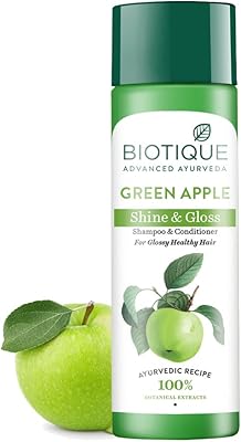 Biotique bio green apple fresh shampooing et après-shampooing pour le nettoyage quotidien du
