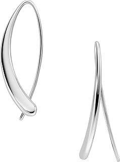 Boucles d'oreilles cariana pour femme en acier inoxydable argenté, skj1521040, l : 11,45