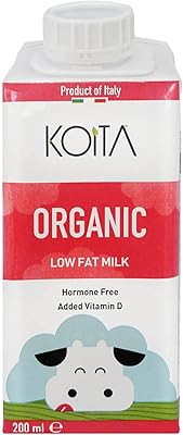 Lait biologique faible en gras koita (200 ml) - lait italien de qualité