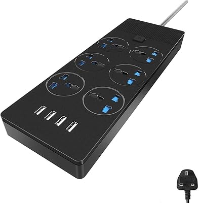 Adaptateur de prise murale coolbaby, rallonge d'alimentation, protection contre les surtensions à 3 voies, fusible et verrouillage, 3 hub usb, prise britannique, support mural. Le meilleur du e-commerce discount réuni sur Diaytar