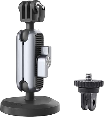 Support de caméra magnétique bigitech pour caméra d'action avec deux têtes sphériques rotatives