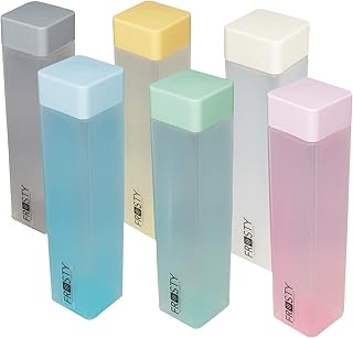 Coffret cadeau de bouteilles d'eau carrées en plastique de qualité alimentaire aquaclean frosty
