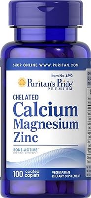 Puretan's pride calcium magnésium zinc - 100 caplets