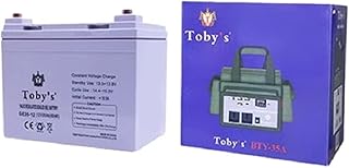Batterie rechargeable multifonction toby's 35000mah pour camping avec onduleur 12v-220v, 35a